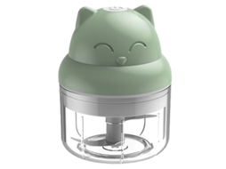 Mini Processador De Alimentos Elétrico Com Botão, Ciano