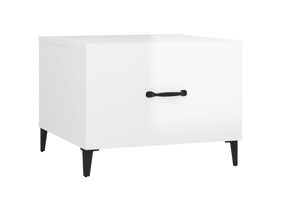 Mesa de centro MAISON EXCLUSIVE com pés de metal branco brilhante (50x50x40 cm)