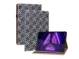 Capa De Couro Trançado Colorido Halinuia Com Suporte Para Lenovo Tab K10