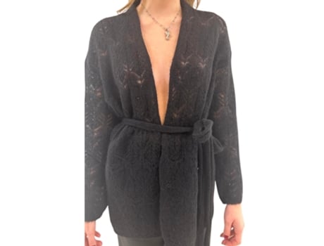Cardigan De Mulher Akep In Pizzo Preto (m)