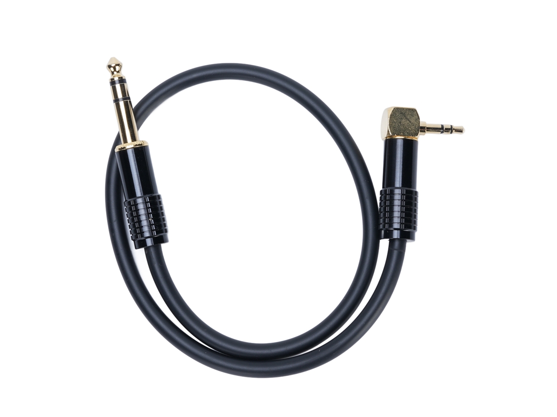 Cabo Mali Estéreo 3.5mm para 6.35mm Macho, 1/8in para 1/4in, Bidirecional, 0.5m, para Guitarra, Laptop, Amplificador