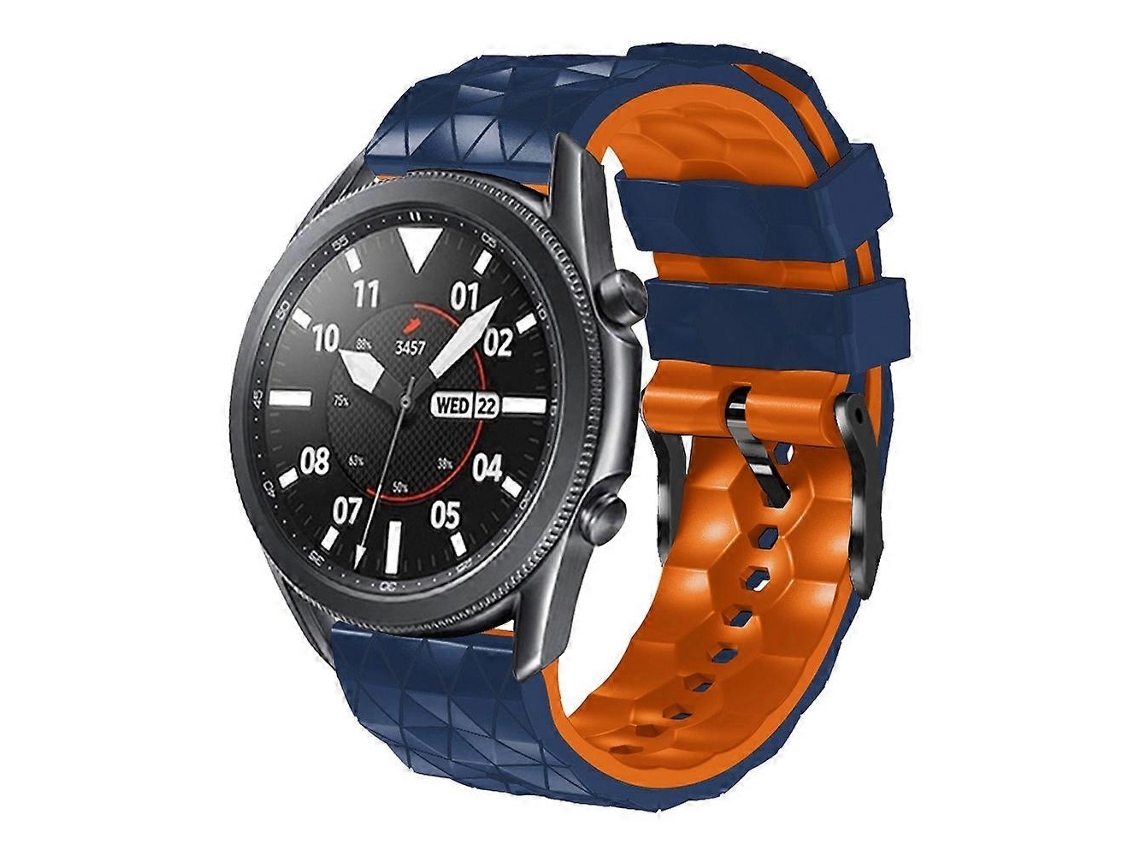 Pulseira De Silicone Bicolor Com Estampa De Futebol Para O Relógio For Honor Gs 3 De 22 Mm.