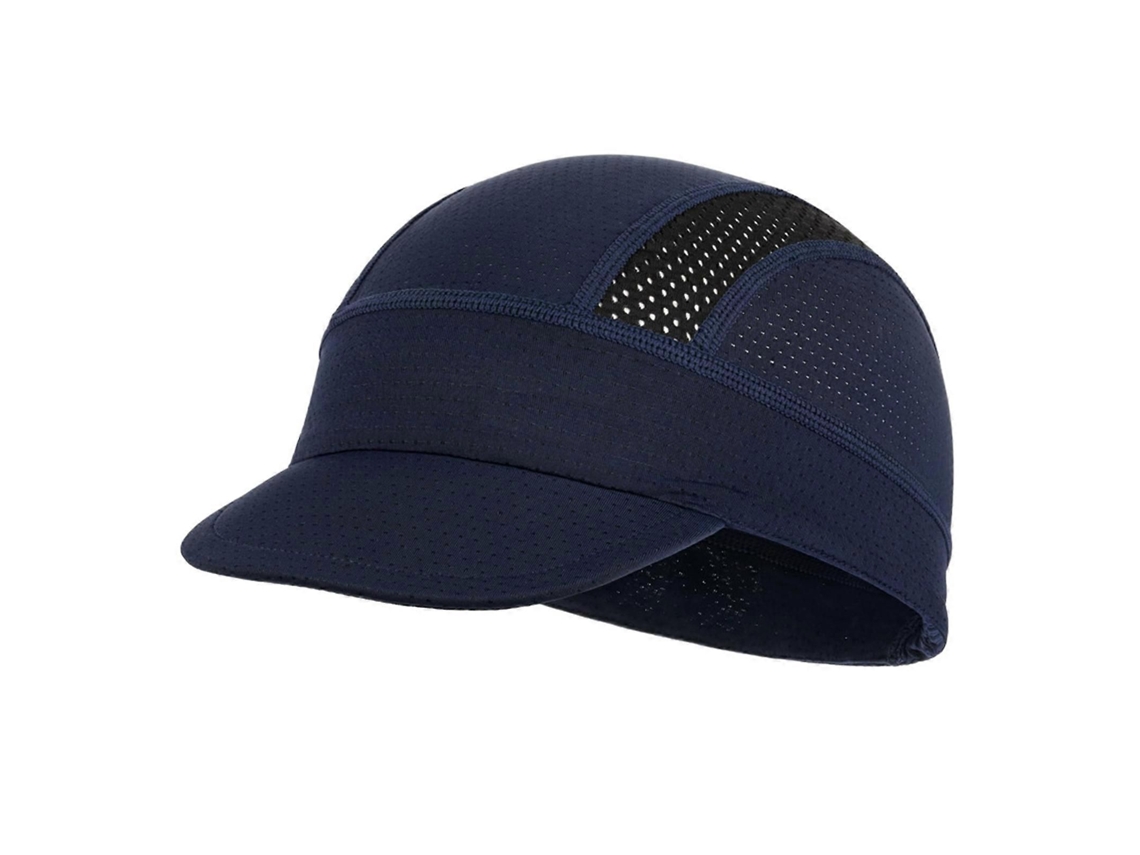 Gorro de Malha Respirável para Esportes, com Forro Interno, Proteção Solar, Secagem Rápida, Azul Marinho TAISHENGDA