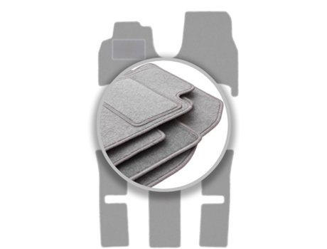 Tapetes De Carro Cinza Acinzentado Para Citroen C8 7 Lugares Wielganizator (2002 2014)