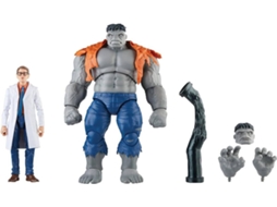 Figura de Ação AVENGERS Hasbro Marvel Legends Series Hulk Cinza e Dr. Bruce Banner (Idade Mínima: 4 anos)