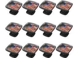 Puxadores Quadrados Para Armários De Cozinha, Puxadores Para Gavetas De Cômoda, 12 Peças, Bandeira Americana, Fogos De