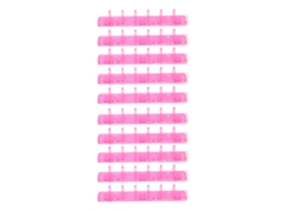 10pcs Pentes de Encadernação 6 Buracos em Abs Anéis de Encadernação para Professores Estudantes Documentos Notebook Rosa