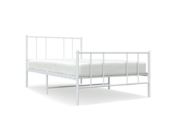 Bed Frame, Bed Frames Vidaxl Branco Aço (80 X 200 Cm)