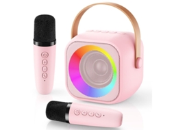 Mini Máquina De Karaokê Para Crianças, Brinquedos Para Idades De 5 A 7 Anos, Alto Falante Bluetooth Com 2 Microfones Sem Fio, Meias Para Cri Yizhood