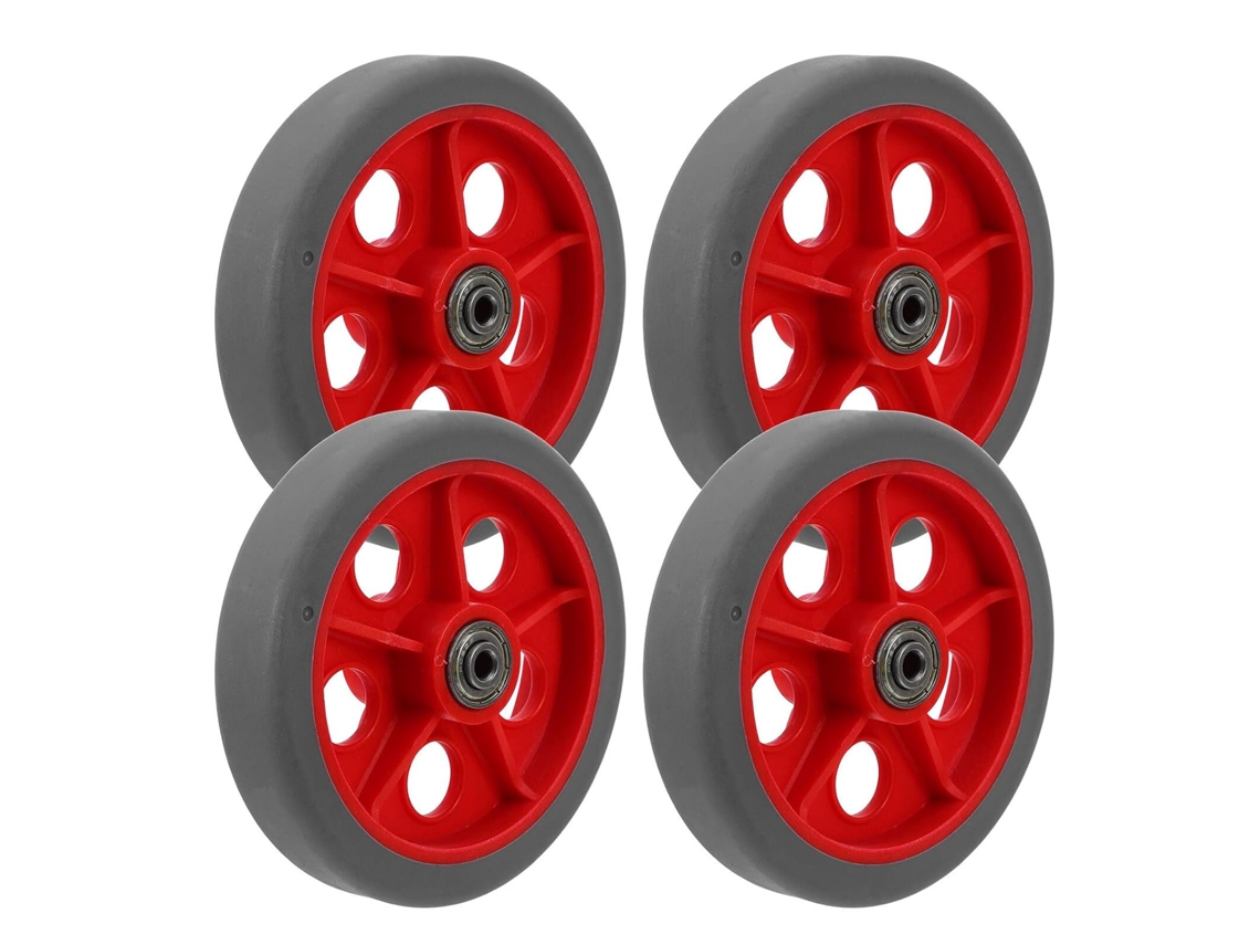 Conjunto De 4 Rodízios Silenciosos De 5 Polegadas Para Carrinhos