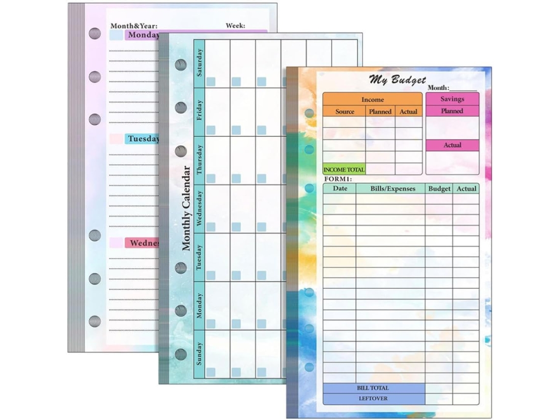 Planilha De Orçamento A6 Sem Data Para Viagens E Estudos (papel)