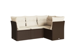 Garden Sofa Set, Garden Sofa Sets Vidaxl Marrom Rattan / Vime (n/a)