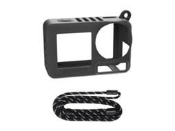Capa De Silicone Sunnylife Oa5 Bht885 D Com Alça Para Action 5 Pro (preta)