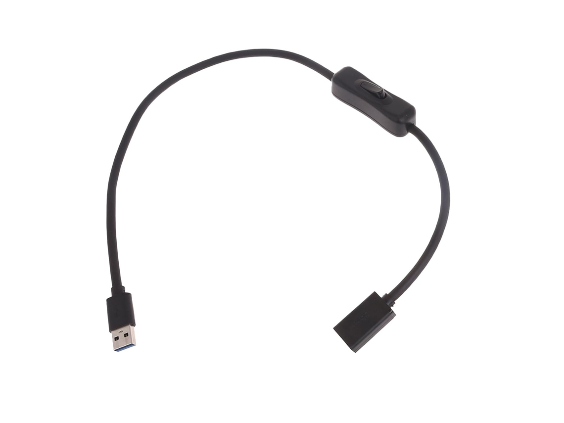 Cabo Extensor Usb 3.0 Com Conector Reto E Interruptor Liga/desliga
