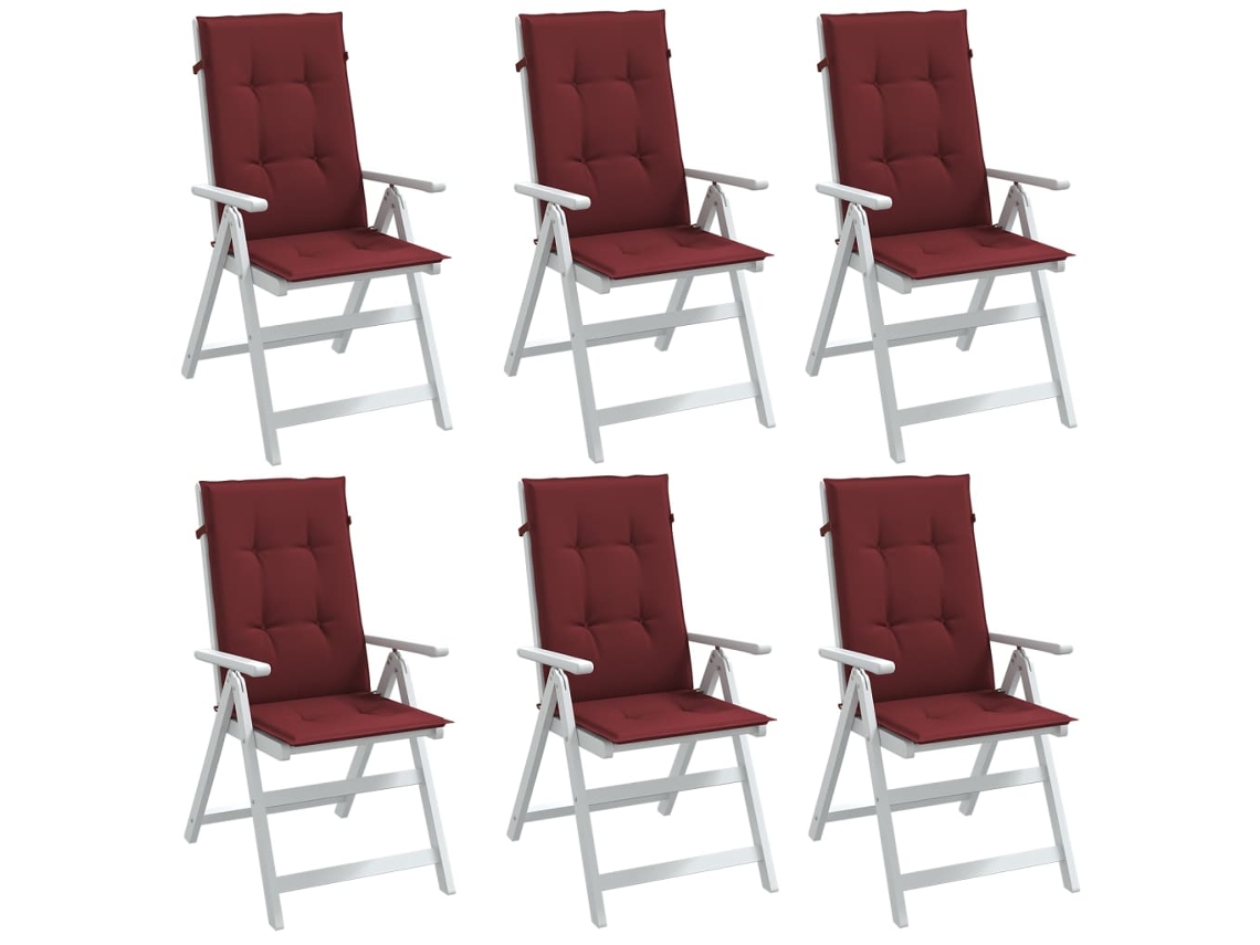 Vidaxl Almofadões Cadeiras Altas 6 Pcs 120x50x4 Cm Mesclado Tecido