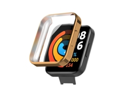 Capa Protetora, Compatível Com Redmi Watch 2 Lite Em Ouro Rosa.