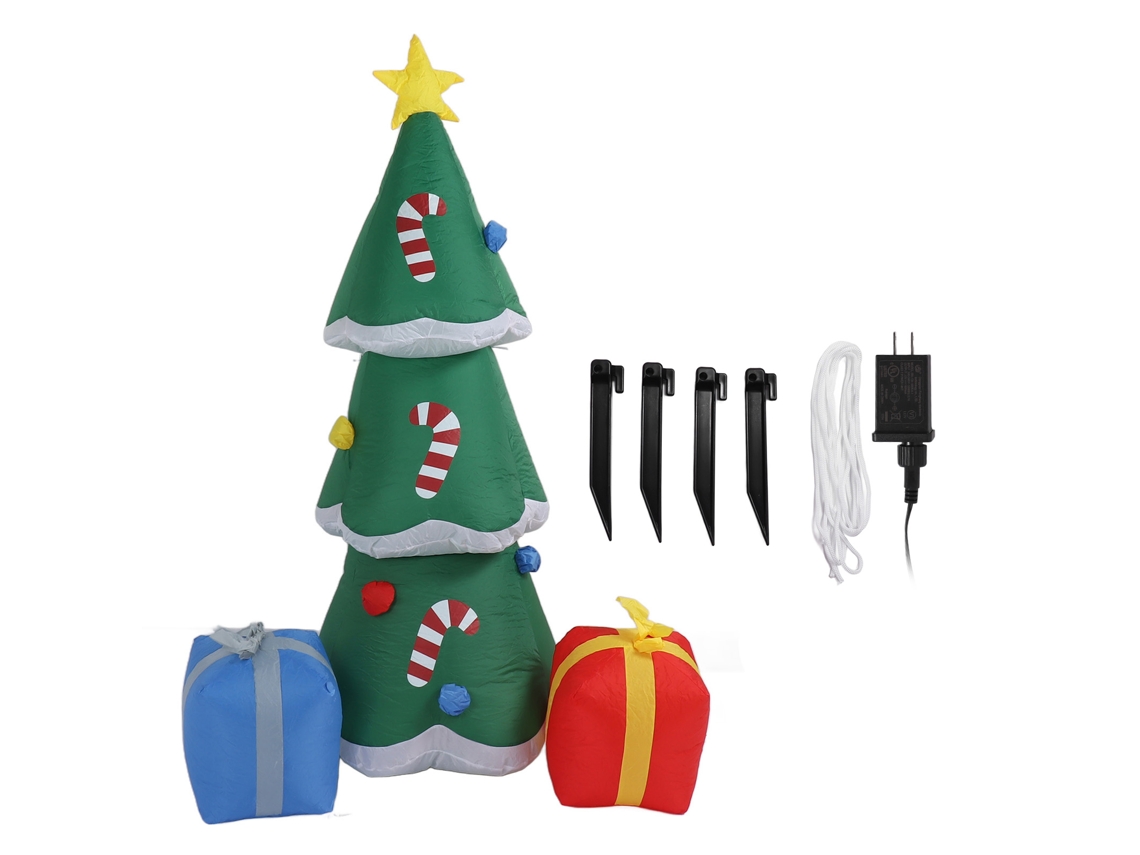 Decoração De Árvore De Natal Exterior 6ft Com Luzes Led