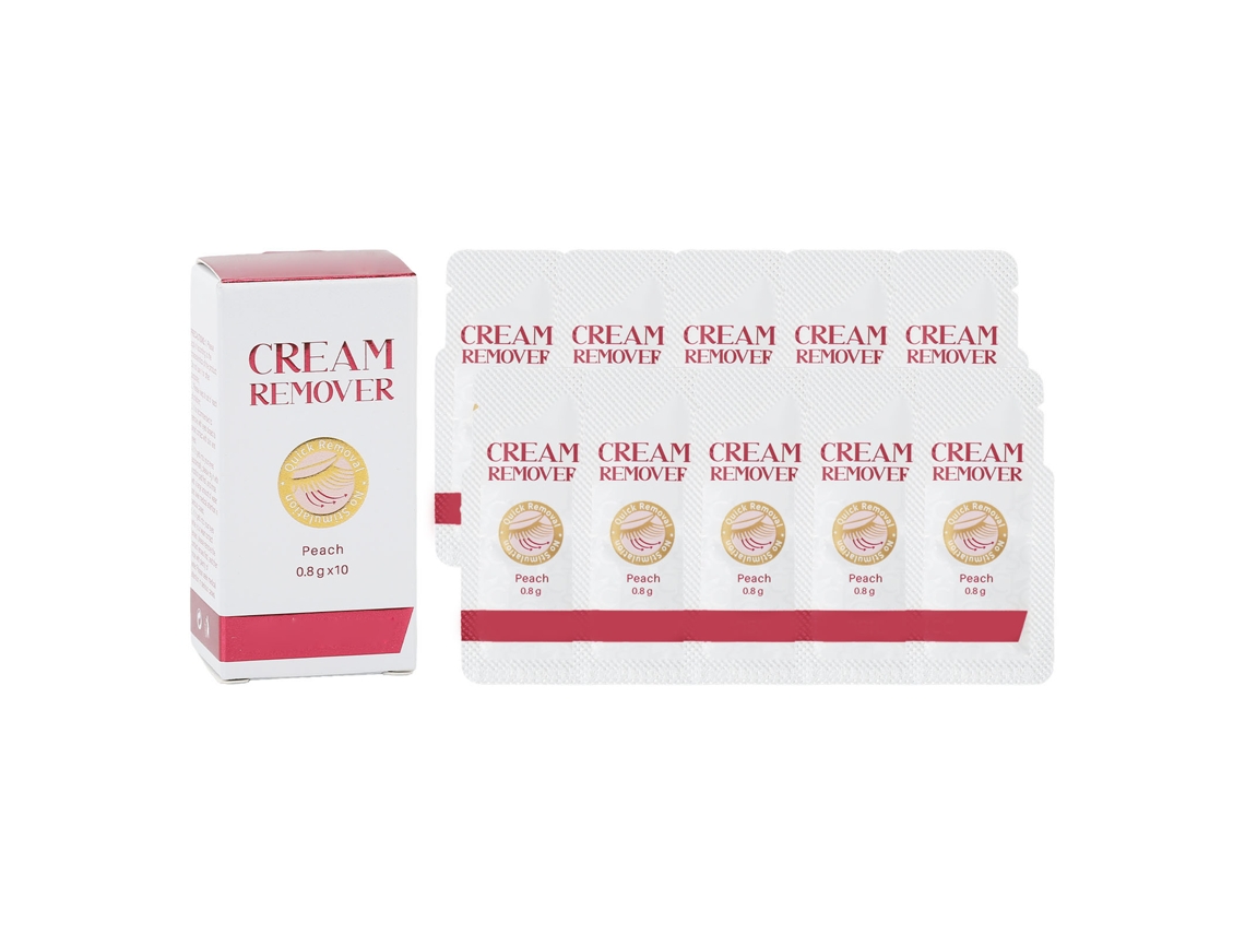 Creme Removedor De Cílios Extensos Suave Sabor Pêssego 0.28oz Para Salões De Beleza