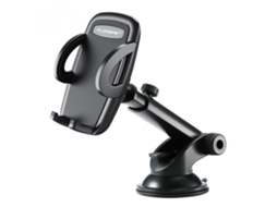 Suporte Ventilado Para Celular Com Viva-voz Para Painel De Carro E Para-brisa, Compatível Com Celulares De 3,8 A 6,5 ​​polegadas - Preto E Cinza (paco