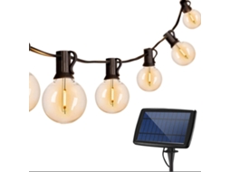 Guirlanda Solar Externa De 7,62m,252 Lâmpadas Led G40 À Prova Dágua Para Jardim,varanda,árvores E Decoração Externa Btforus (branco Quente)