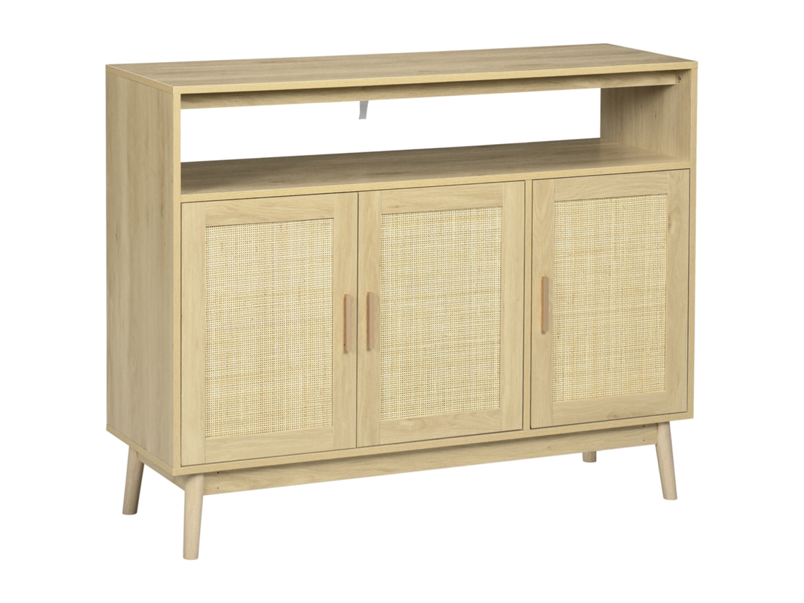 Aparador de Sala Cannage com 3 Portas Vime 120x40x97cm S/MARCA