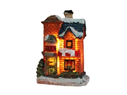 Casa de Luz de Resina Natal Led Decoração Natal Worten