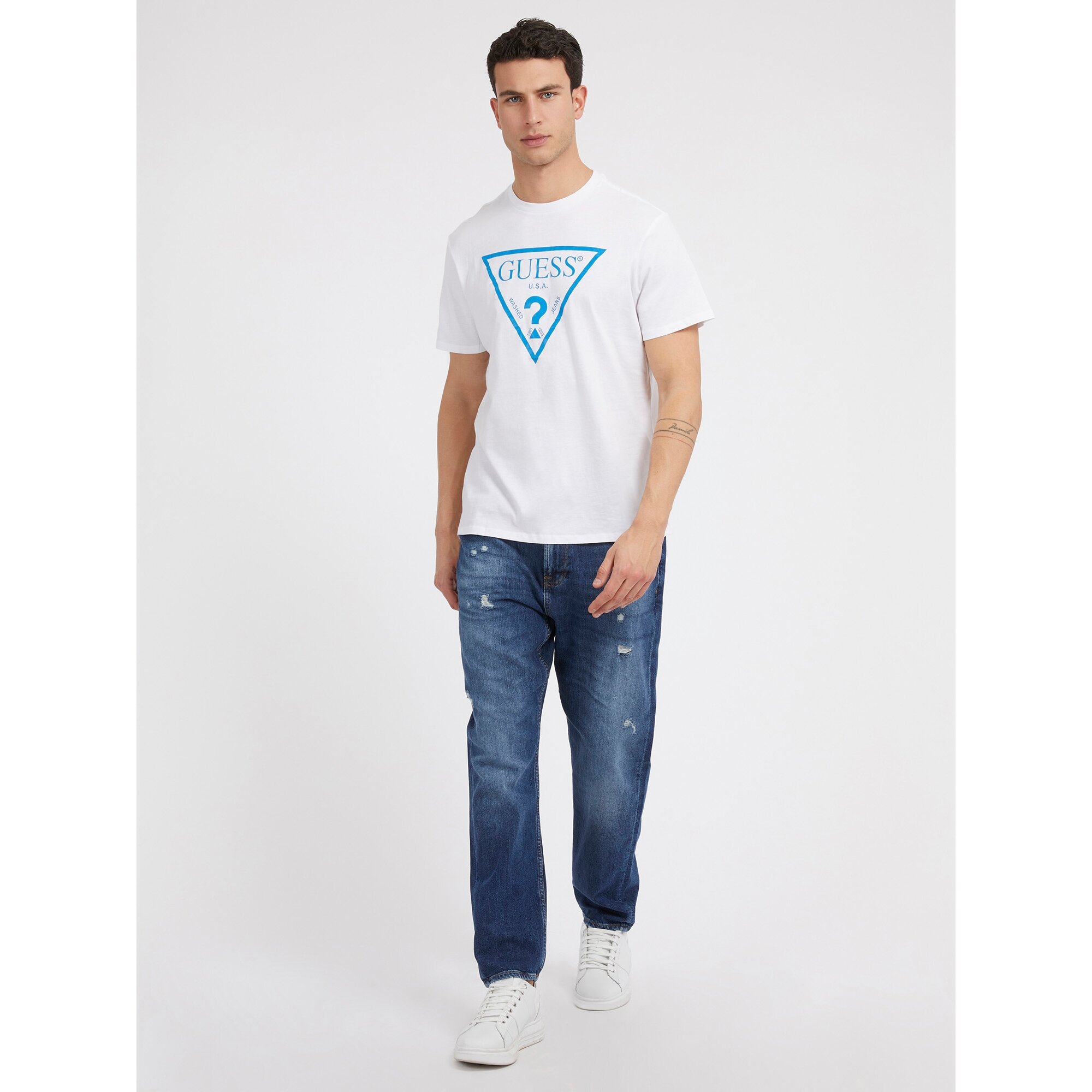 T shirt para Homem GUESS XS Multicor Worten.pt
