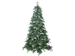 Árvore Natal 210cm Neve Ramos Realistas Efeito Neve Base Verde