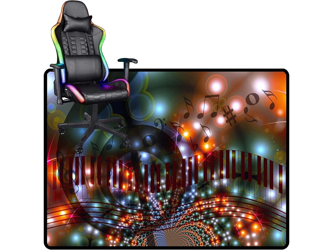 Tapete Protetor Piso Gamer Escritório Antiderrapante Madeira Rígido, Cadeiras Escritório. Pisos