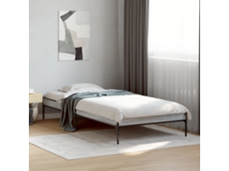 Vidaxl Estrutura De Cama Derivados De Madeira E Metal Cinzento Sonoma