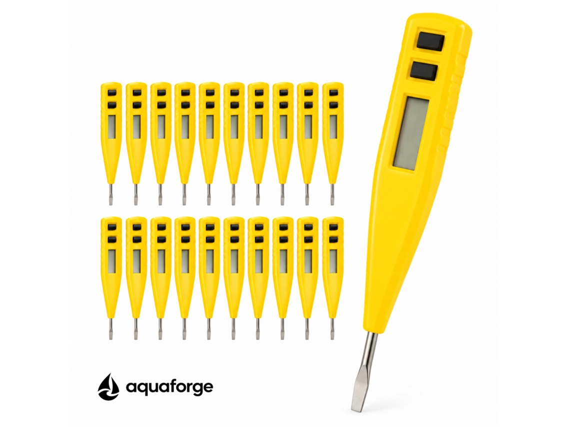 Caneta De Teste Digital Aquaforge Com Ecrã Lcd E Teste De Continuidade Para Eletricistas E Instalações Elétricas