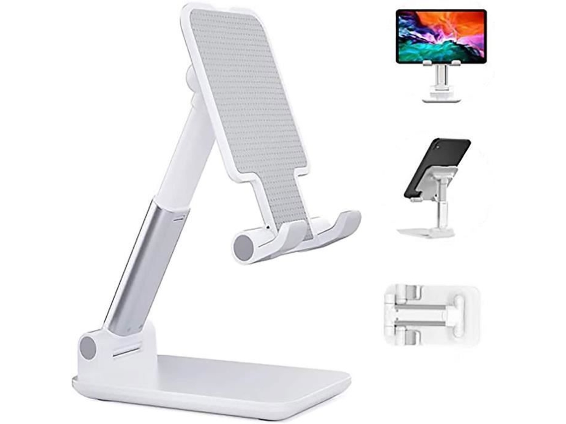 Suporte Dobrável Para Smartphone E Tablet. Suporte Ajustável Com Múltiplos Ângulos E Braço Extensível Para Iphone 11, Ipad E Huawei (branco).