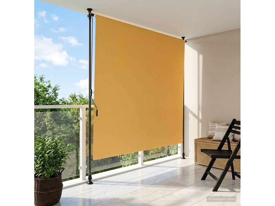 Vidaxl Cortina Rolô Exterior Areia 150 X 270 Cm
