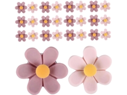 Tachinhas Decorativas Kichvoe, Em Plástico E Metal, Com Formato De Flor Tridimensional, Pacote Com 50 Unidades, Ideais