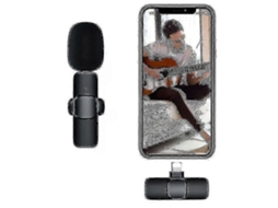 Microfone Sem Fio Para Iphone Ipad, De Lapela Com Redução Ruído E Função Sincronização Automática Aquaforge