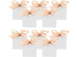 50 Caixinhas De Presente Brancas Pequenas Com Fita, Caixas De Doces Para Festas, Casamentos, Aniversários E Chás De Bebê