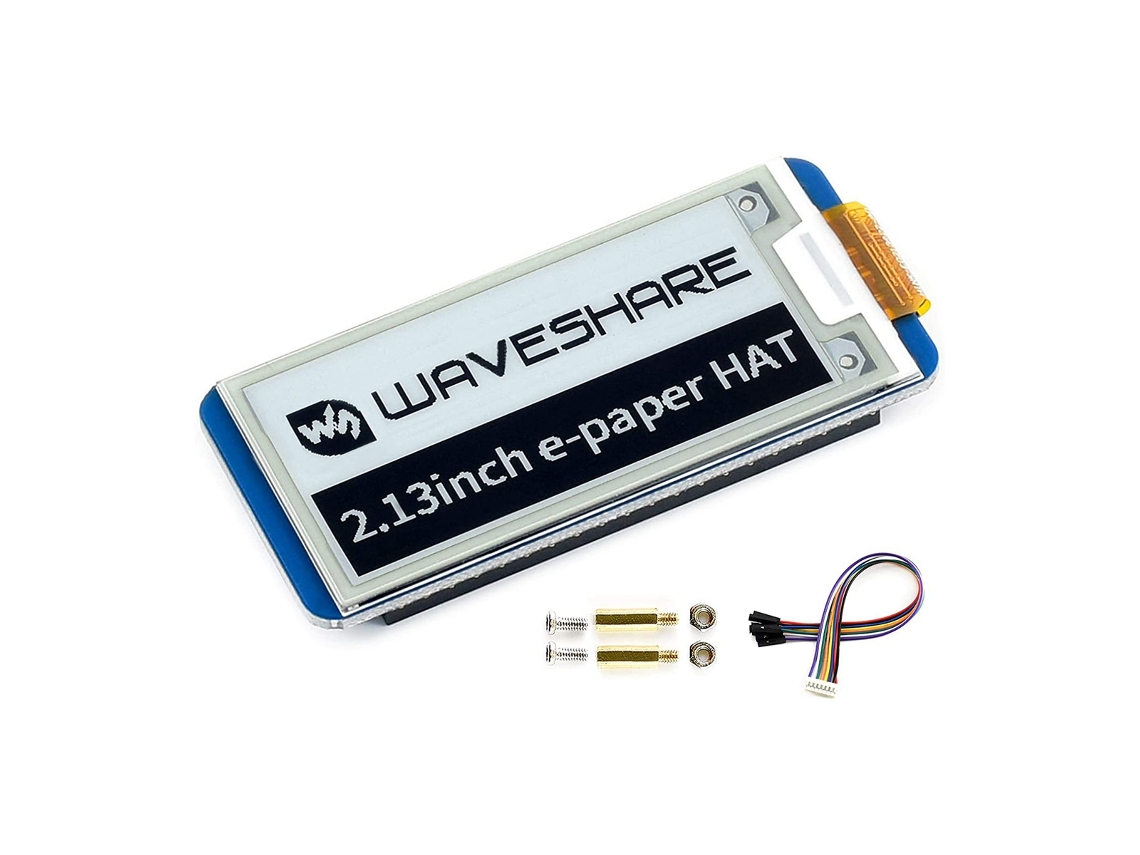 Tela MDUG E ink de 2,13 polegadas para Raspberry Pi 4b/3b+/3b/2b/zero, verde e branca, 250x122 pixels