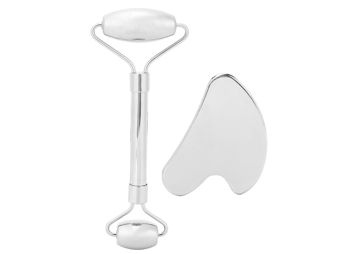 Rolo Facial De Aço Inoxidável Gua Sha, Ferramenta Para Massagem Facial E Raspagem Aquaforge