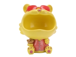 Organizador de Mesa com Design de Tigre Amarelo para Armazenamento