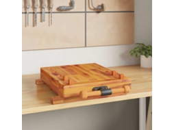 Vidaxl Tampo P/ Bancada De Trabalho C/ Torno 52x44x9,5 Acácia Maciça