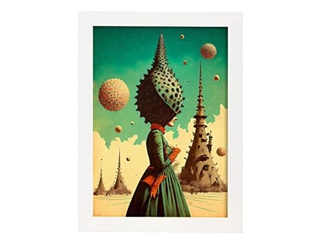 NACNIC Puntiagudo Chapéu No Surrealismo Cinematográfico Ilustrações E Gravuras De Desenhos Animados Abstratos E Artísticos Para A3 Quadros Brancos