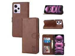 Capa De Celular Flip Em Couro Com Estampa De Gato Feliz Em Relevo Para Xiaomi Redmi Note 12 4g Global