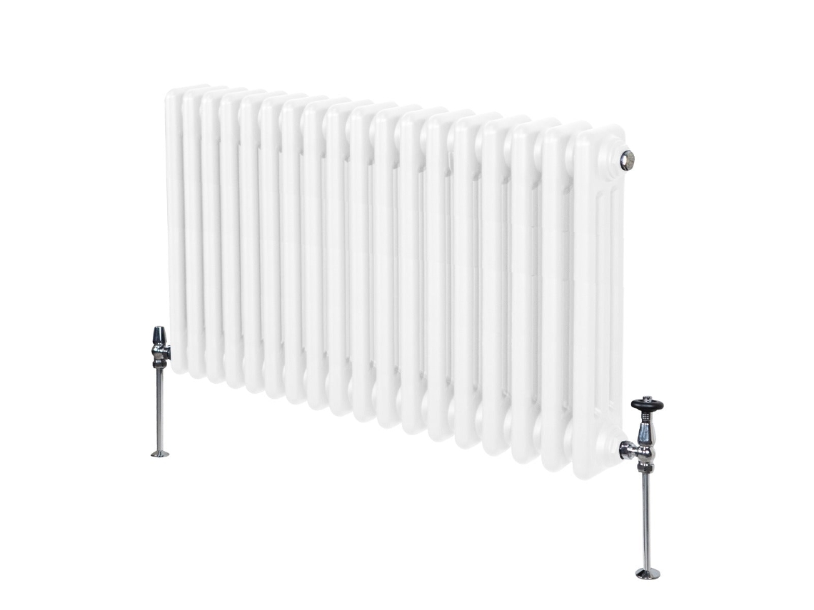 Radiador Tradicional De 3 Colunas 600x832mm Em Aço Carbono Branco Com Elevado Rendimento Térmico 4331 Btu, Acabamento