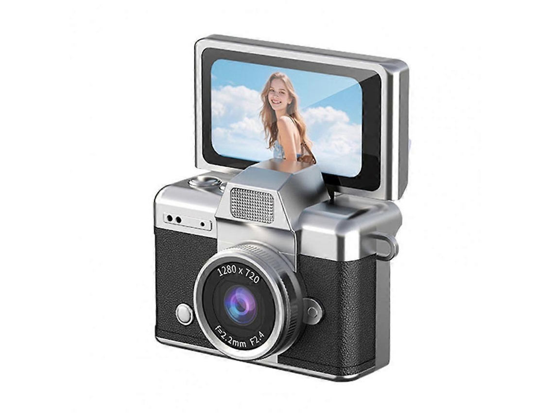 Mini Câmara Digital De Bolso Com Ecrã Lcd Flip De 1,47 Polegadas E Flash Integrado