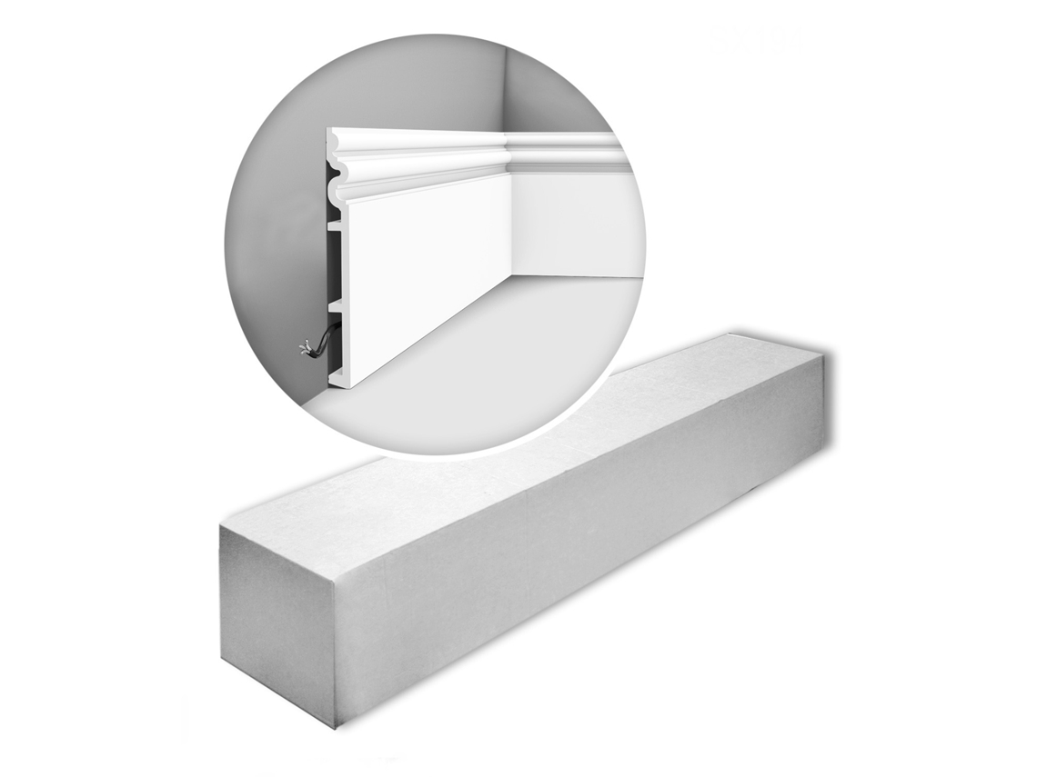 Rodapé ORAC Decor Luxxus Sx193-Box Rodapés 6 Peças