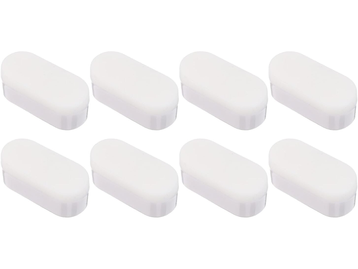 Batentes De Assento Sanitário Em Tpe Branco, 19 Mm De Altura, Pacote Com 8 Unidades, Almofadas Espaçadoras, Amortecedores.