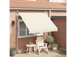 Vidaxl Toldo Retrátil Manual 250 Cm Creme