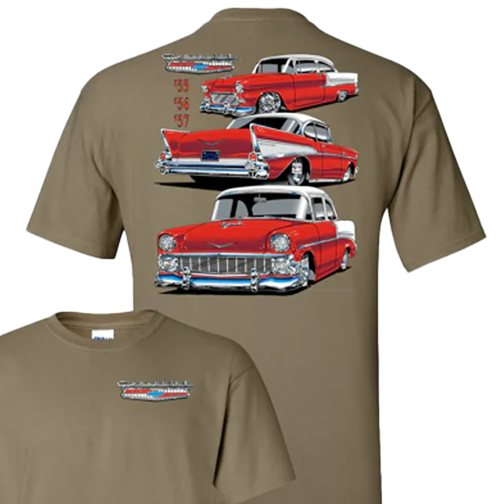 Tri-five Chevy T-shirt Unisex Rockinstone Size:s