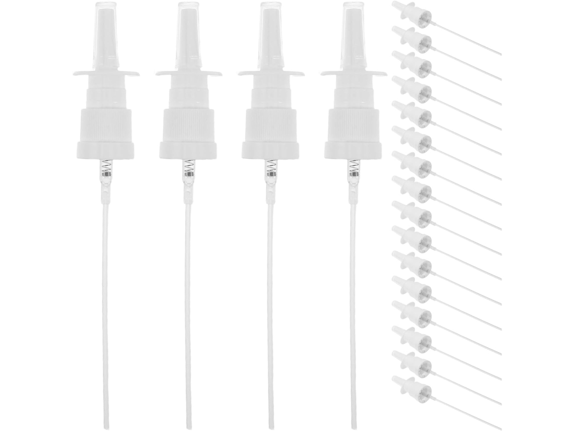 Pacote Com 20 Pontas De Spray Nasal, Tampas De Reposição De Precisão.