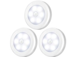 Luz Noturna Led Automática, Sensor de Movimento Integrado, Luzes Led Sem Fio, 3 Modos , Luz Led para Armário BRILVIBERA (automático/ligado/desligado)